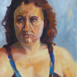 “Woman in a Sundress” Oil on Canvas 18” x 14”